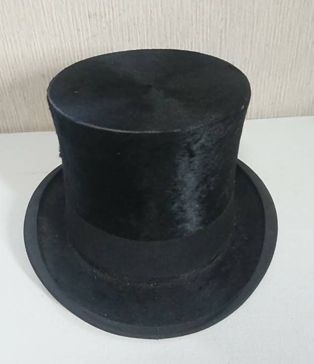 英国クリスティーズ58帽子Christys定番ハット黒フェドーラ