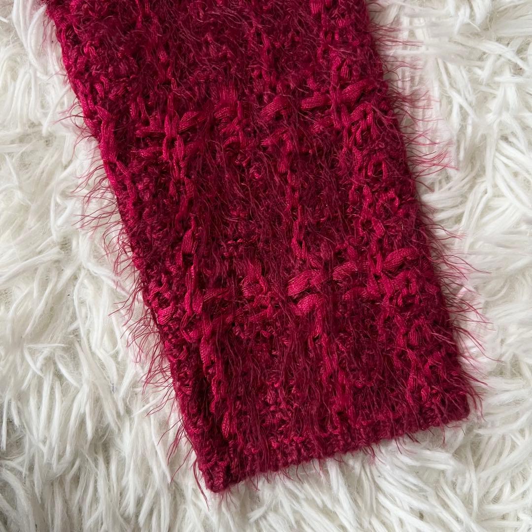 新品タグ付き　定価約4万　ピンキーアンドダイアン　ツイードカーディガン　レッド