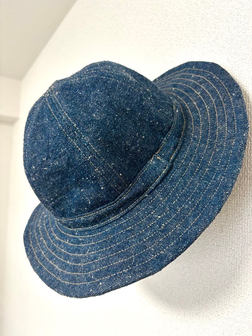 岡山産62cmUS ARMY M-37 DenimHATネップ天然藍デニムハット