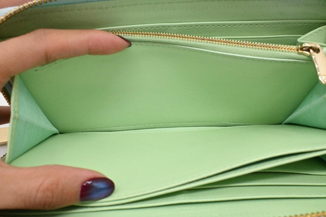 クリスチャンディオール　DIOR　レディディオール　長財布　ボヤージュ　ブルー