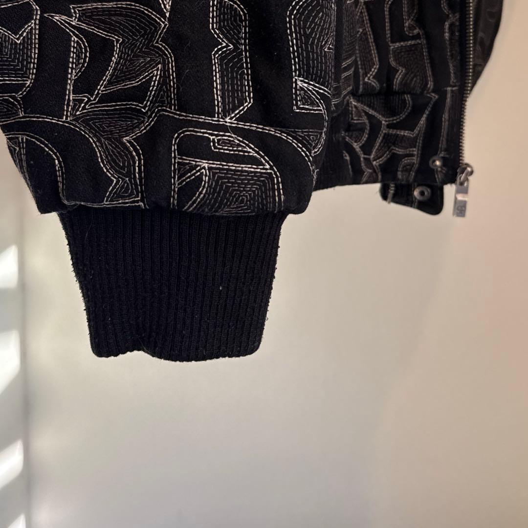 1990's pellepelle ウールスタジャン 総柄 ブラック 激レア