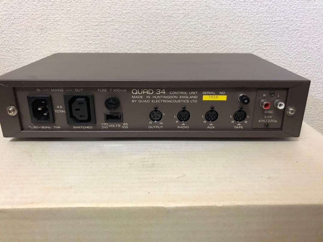 英国製 名作QUAD34プリアンプ 前期型 動作品