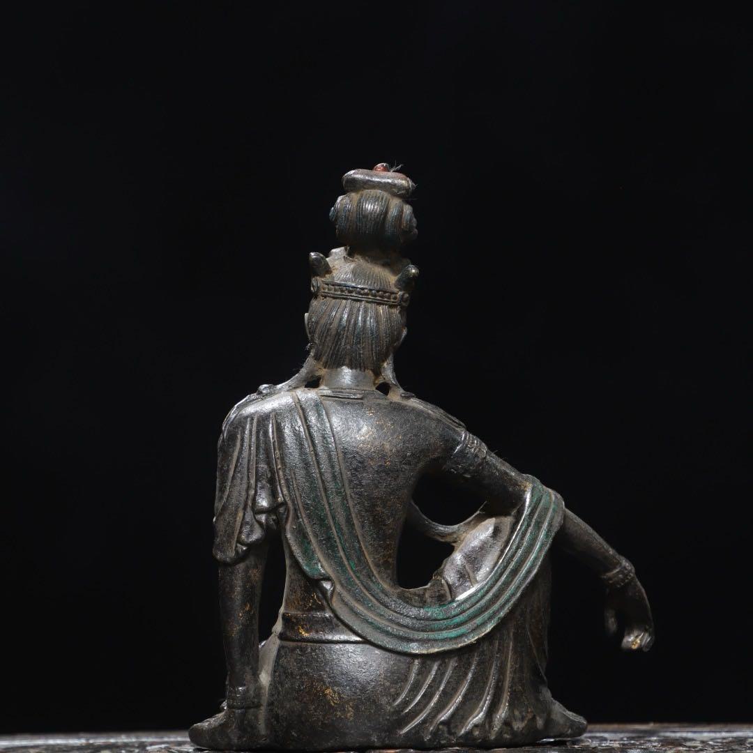 旧蔵古美術　純銅製 文房具　純銅製拓金　観音菩薩 仏像 居家供養 開運浄化