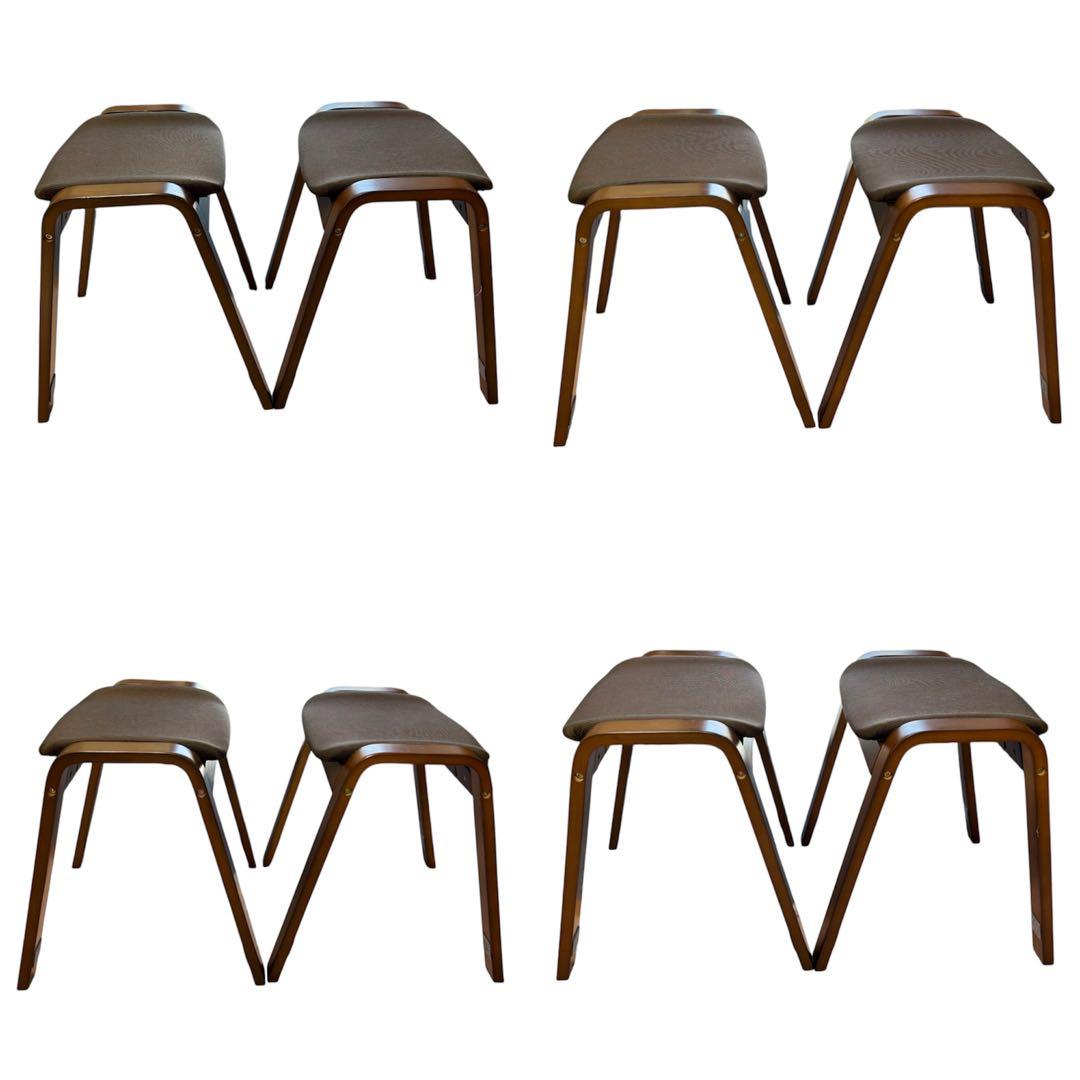 4脚セット NITORI ニトリ 木製 スツール リュークDBR 送料無料