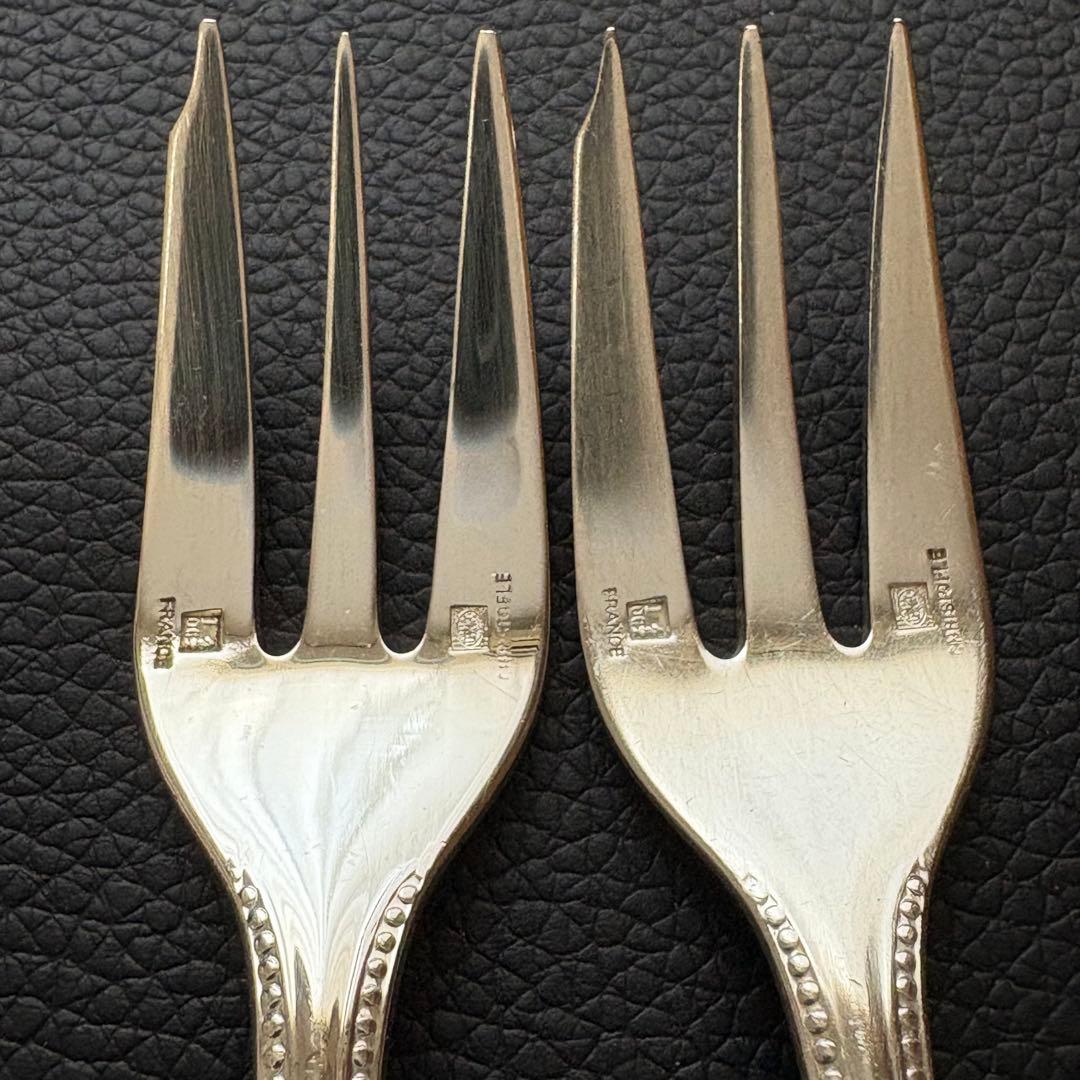 クリストフル　パール　ケーキフォーク8点