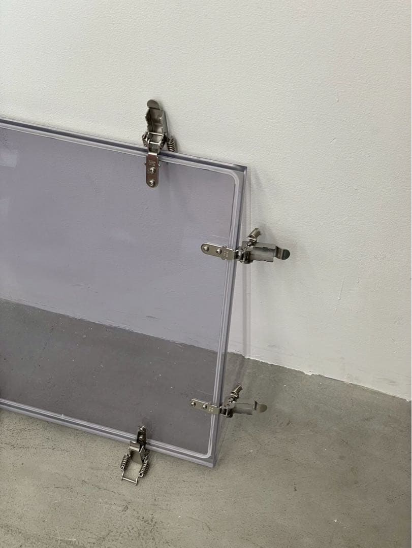 未使用アクリルケース キューブBOX ディスプレイボックス ショーケース 透明紫