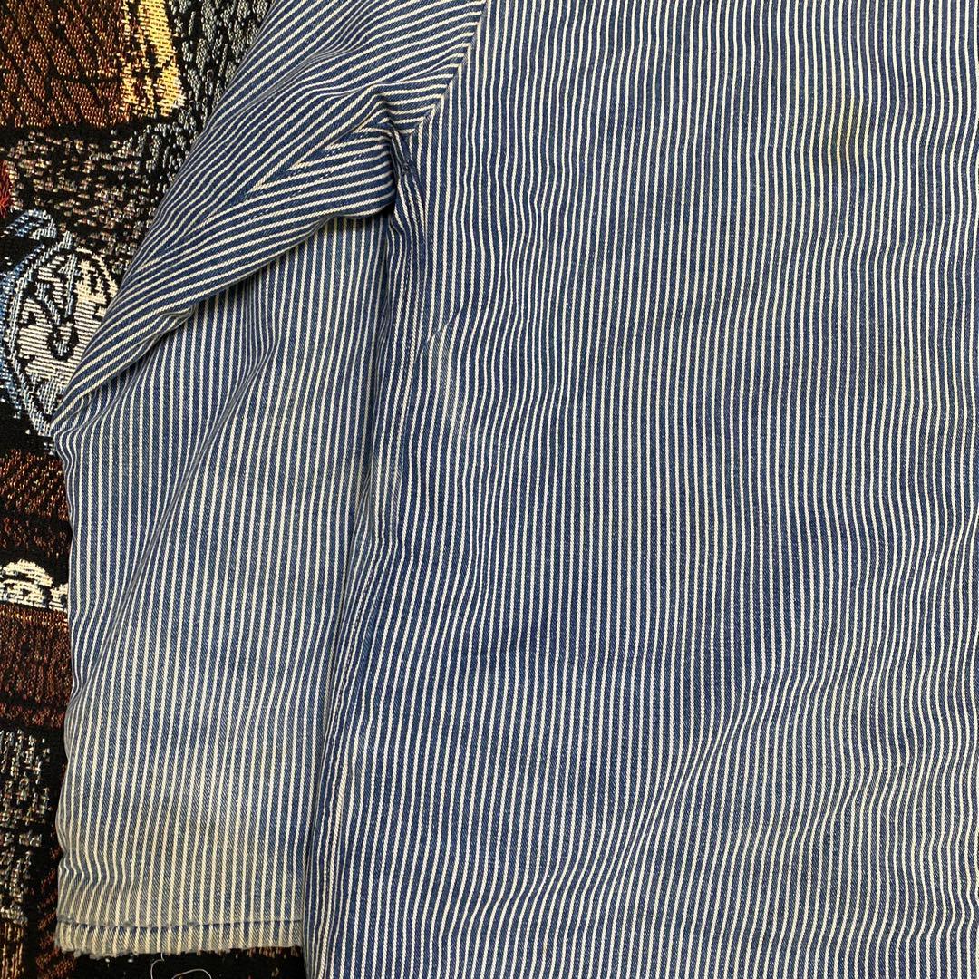 90s Dickies ディッキーズ ヒッコリーカバーオール 襟コーデュロイ