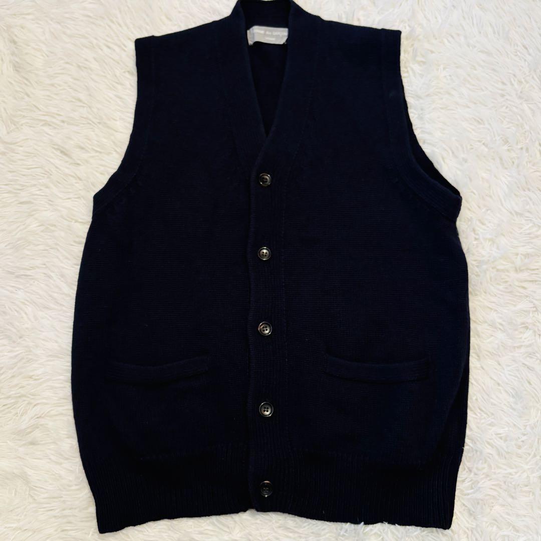 極美品✨田中オム　コムデギャルソンオム　ニットベスト　ダークネイビー