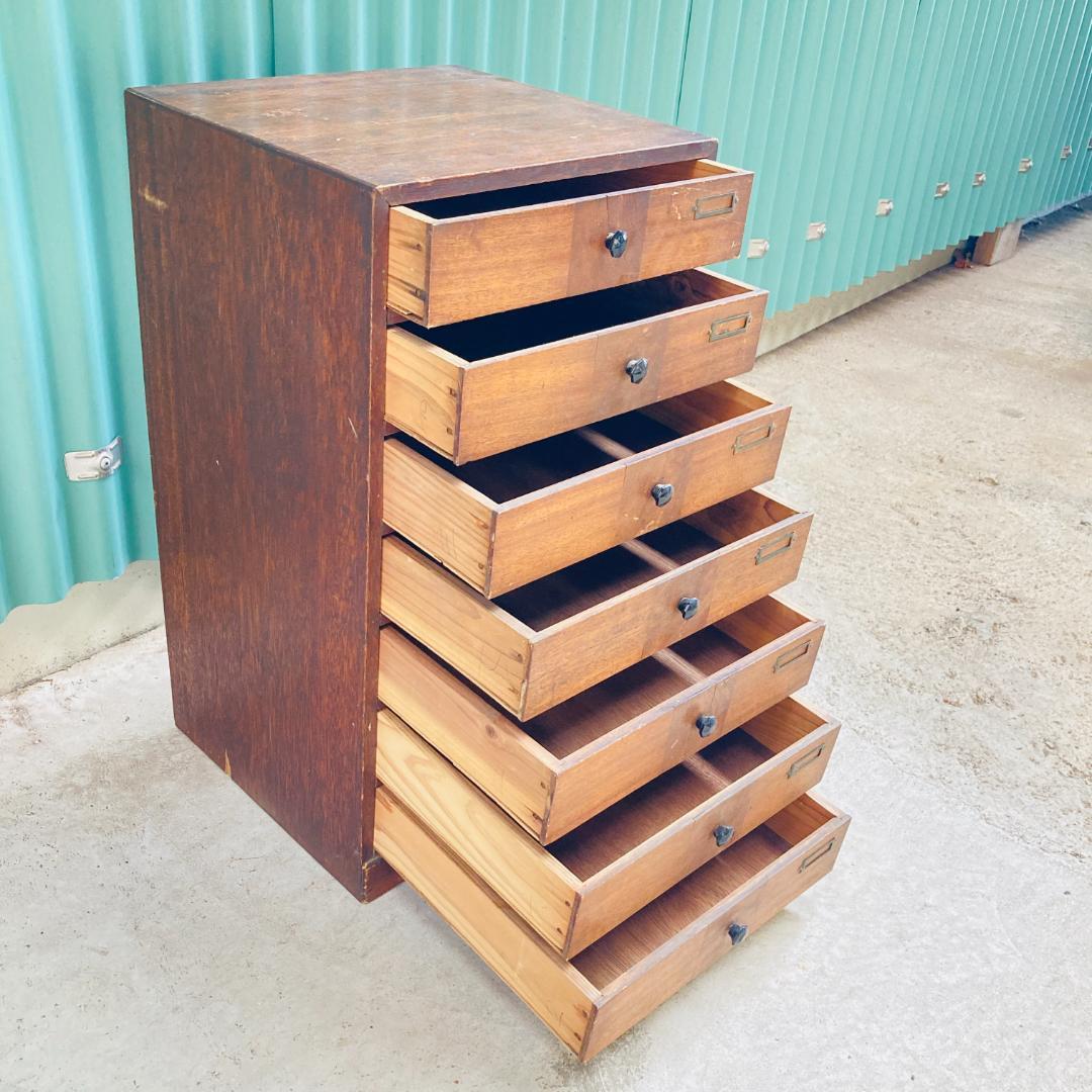 アンティーク　小引出し　チェスト　収納　ヴィンテージ家具　レトロ　仕分け収納