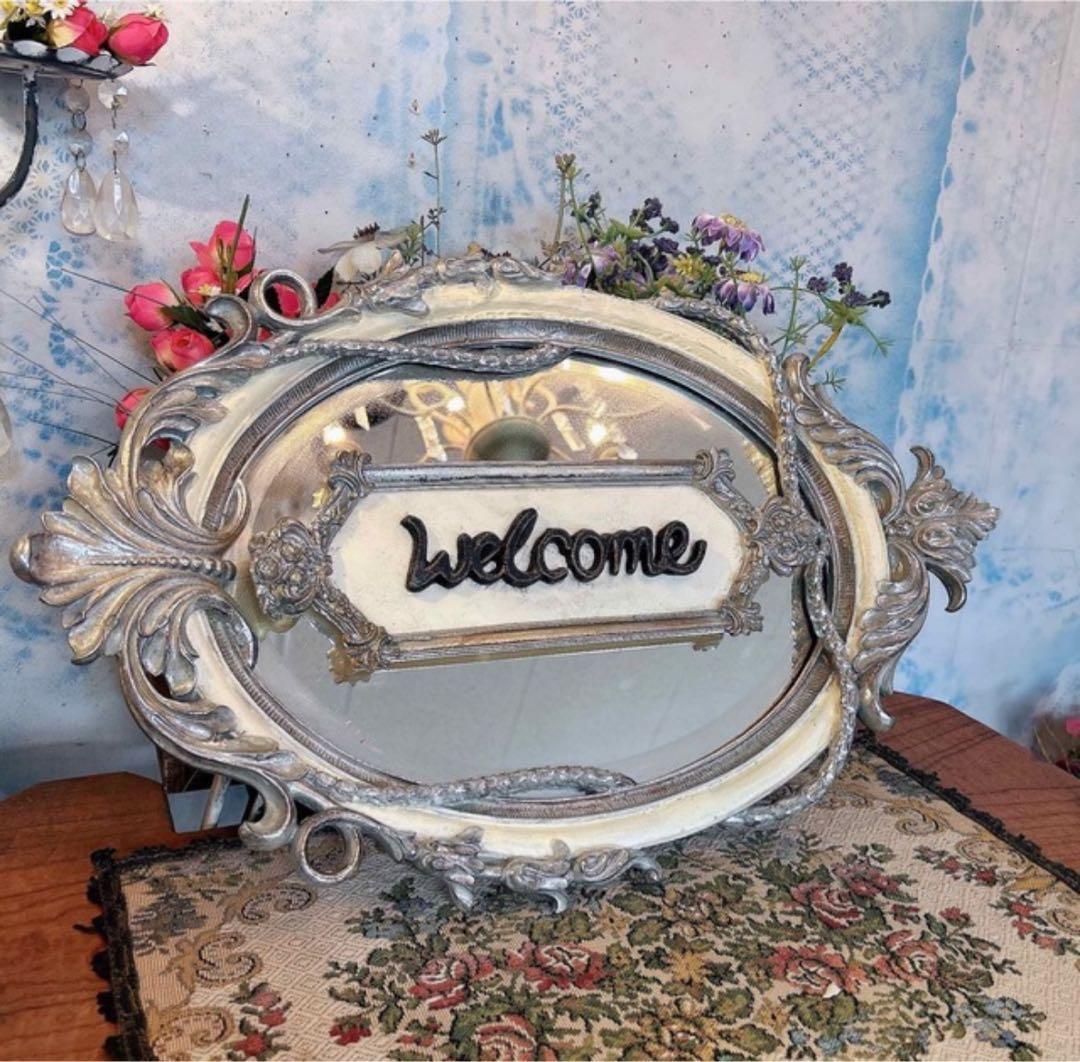 アンティークなお店 おしゃれなウェルカムボード 壁掛け看板 Ver.2