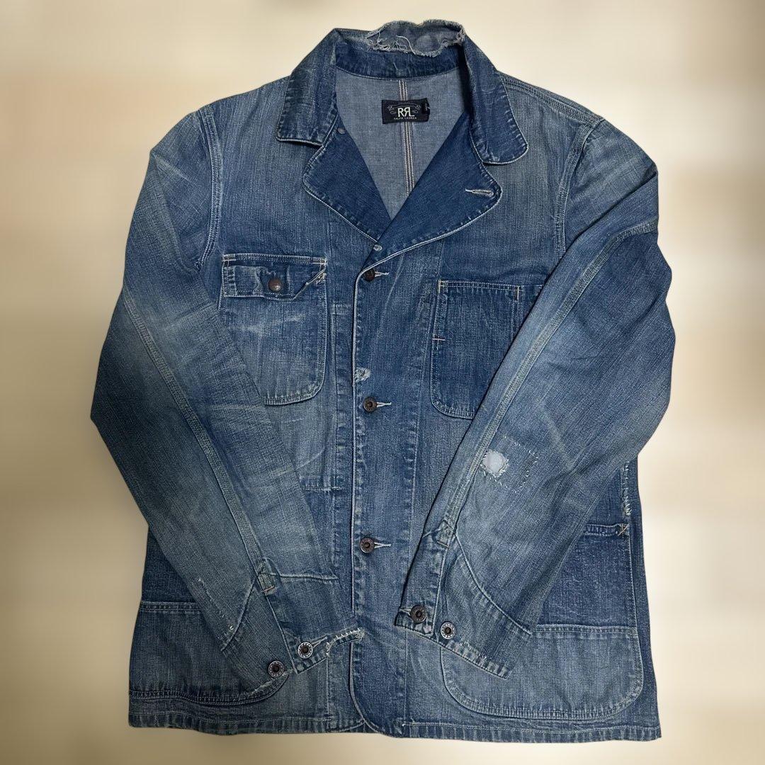 RRL デニムカバーオール　リペア&ダメージ加工