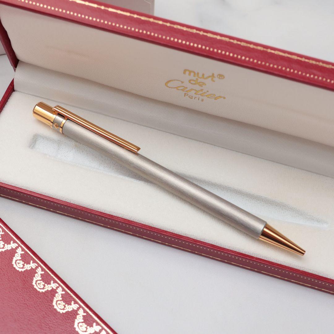 未使用 Cartier ボールペン シルバー ゴールド カルティエ
