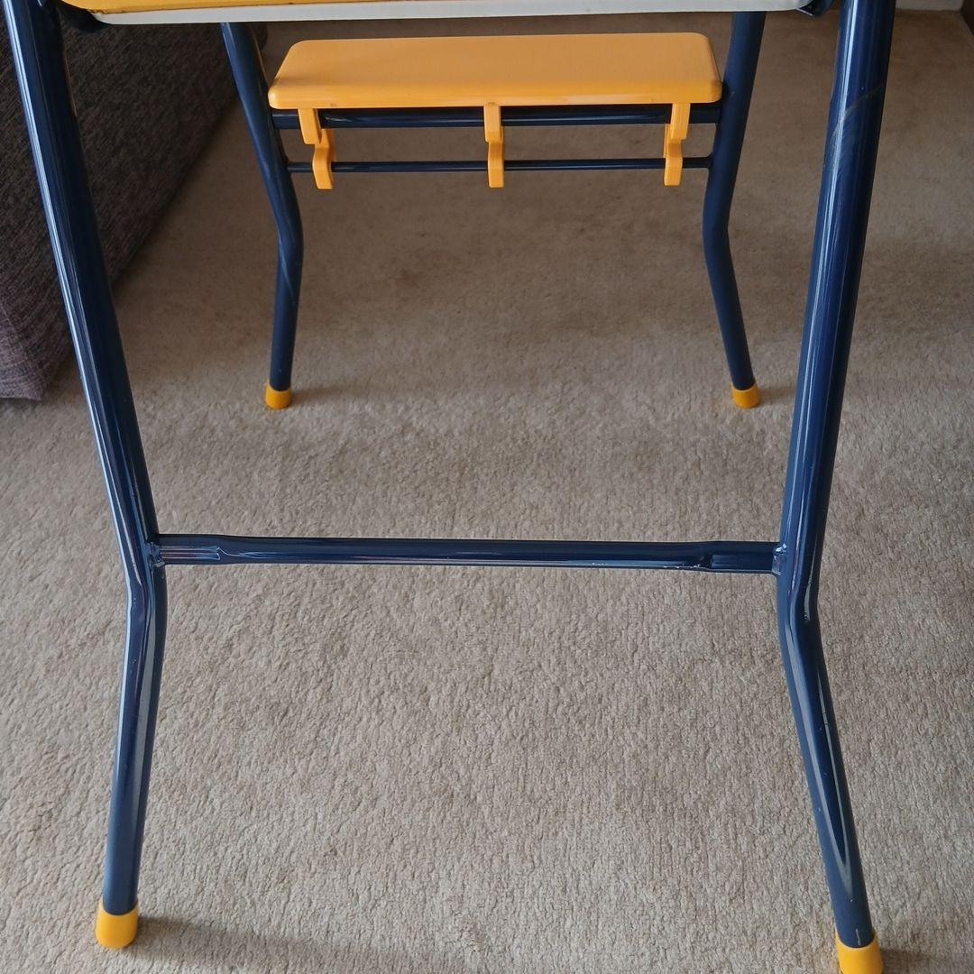 ベビーチェア 子供椅子 ハイチェア 家具 ビニール 黄色 ポップ 昭和 レトロ