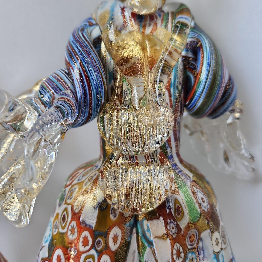 ナ*カ様 ベネチアンガラス ミルフィオリ バラリン工房 金彩 ペアドール mur