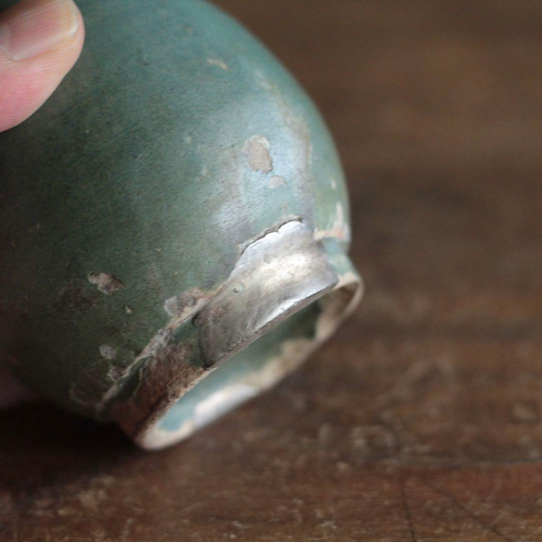 緑釉 徳利 唐津 壺屋 龍門司 酒器 古美術 古道具 アンティーク