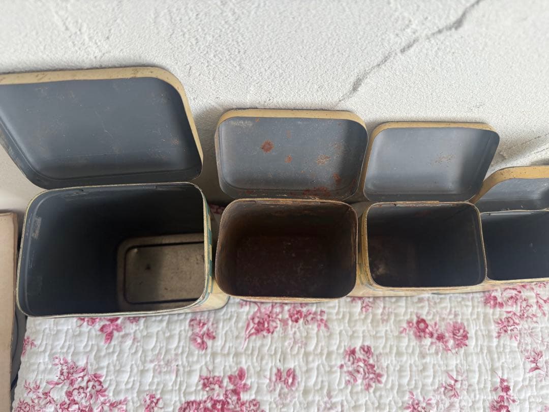 フランスアンティーク　キャニスター 5個セット