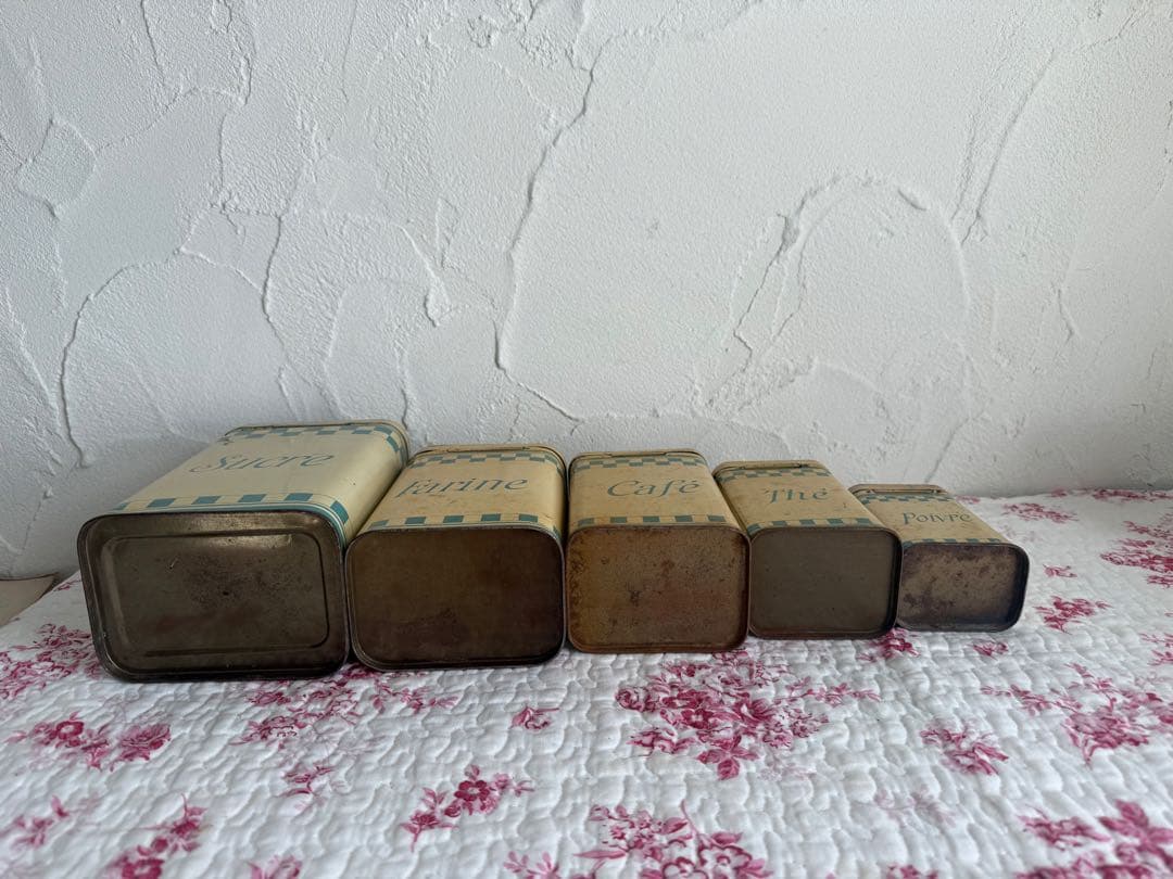 フランスアンティーク　キャニスター 5個セット