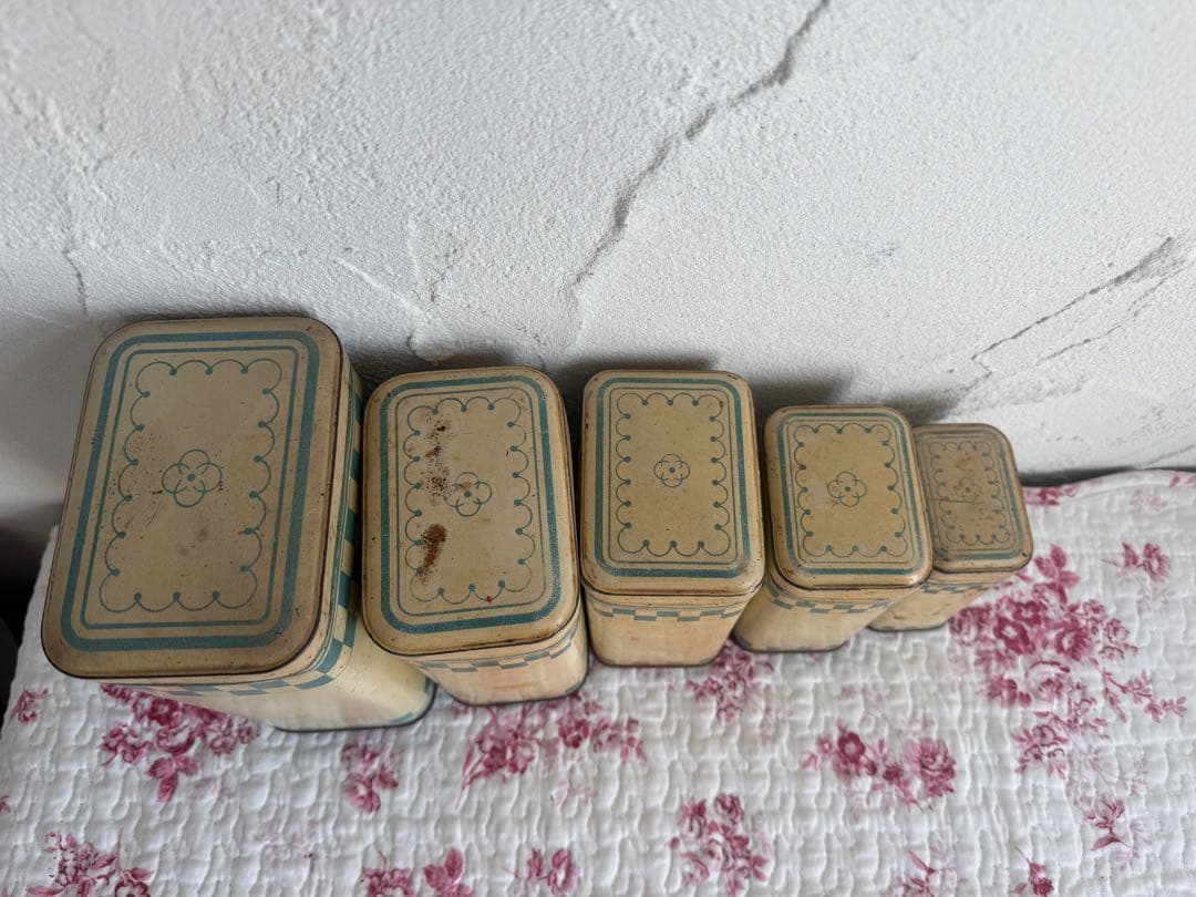 フランスアンティーク　キャニスター 5個セット