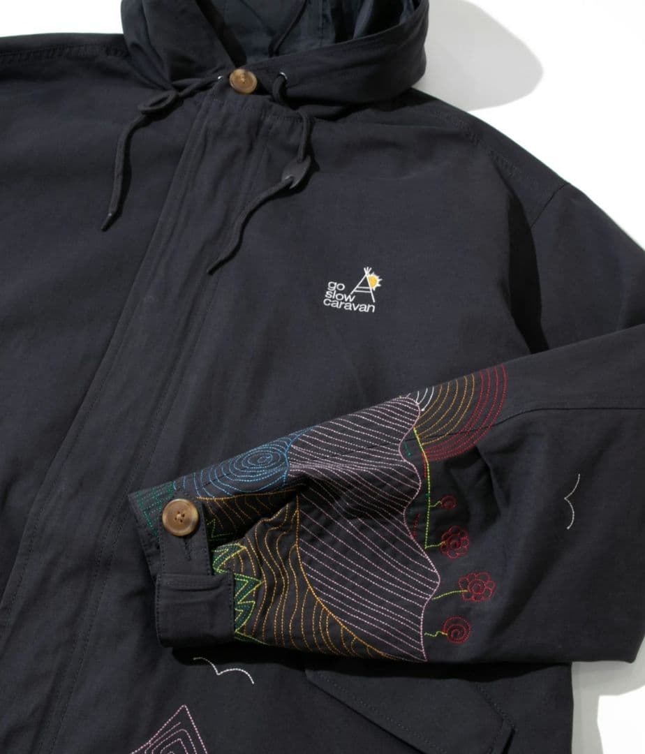 刺繍入り モッズコート