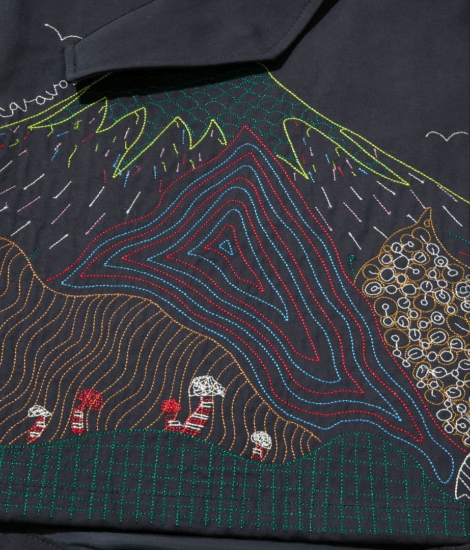 刺繍入り モッズコート