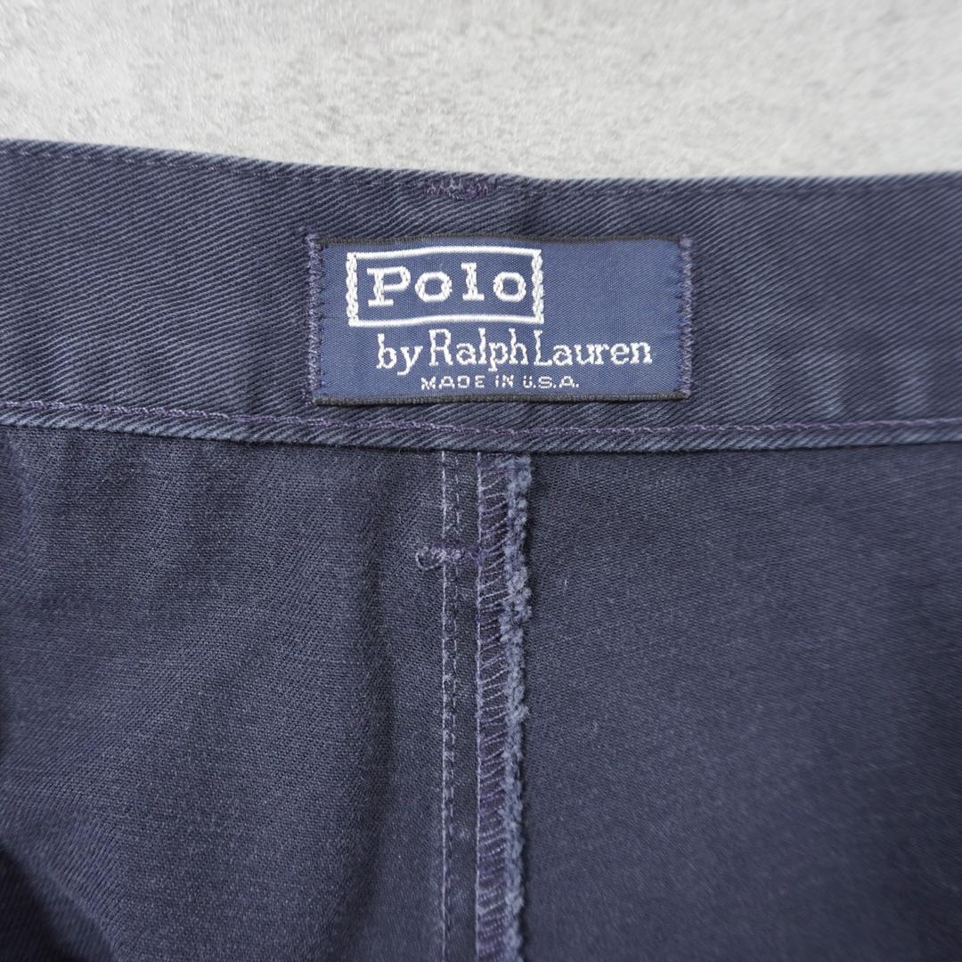 PoloRalphLauren90s初期タグUSA製ポロチノW38L30古着