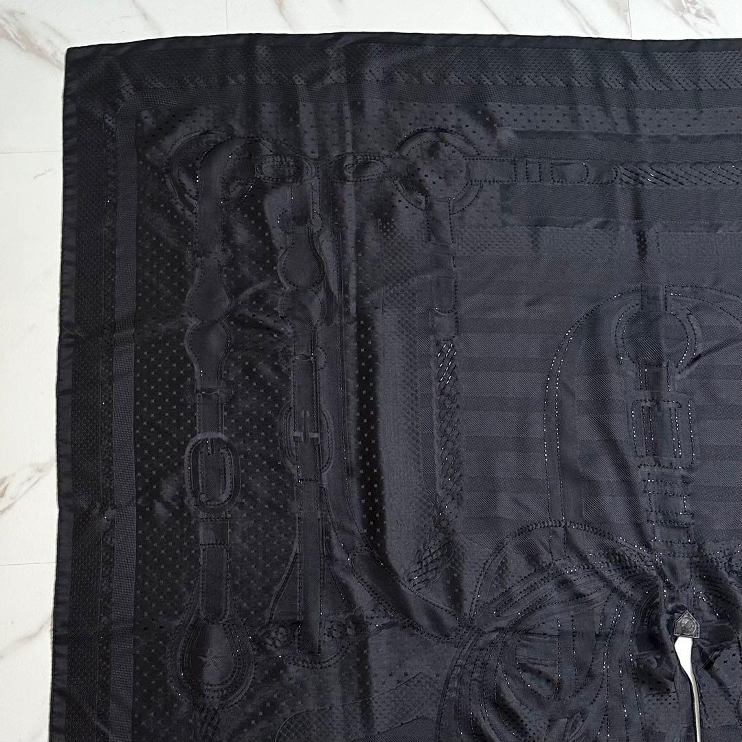 定価83万★未使用保管品★23ss★エルメス★コーチング・ペルル★シルクポンチョ