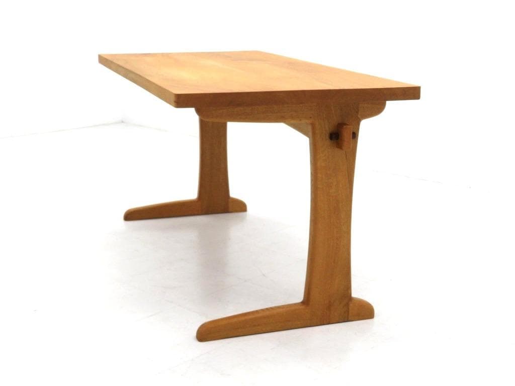 展示品　オーク材　無垢材　オイル仕上げ　デスク　書斎机　勉強机　北欧　高級