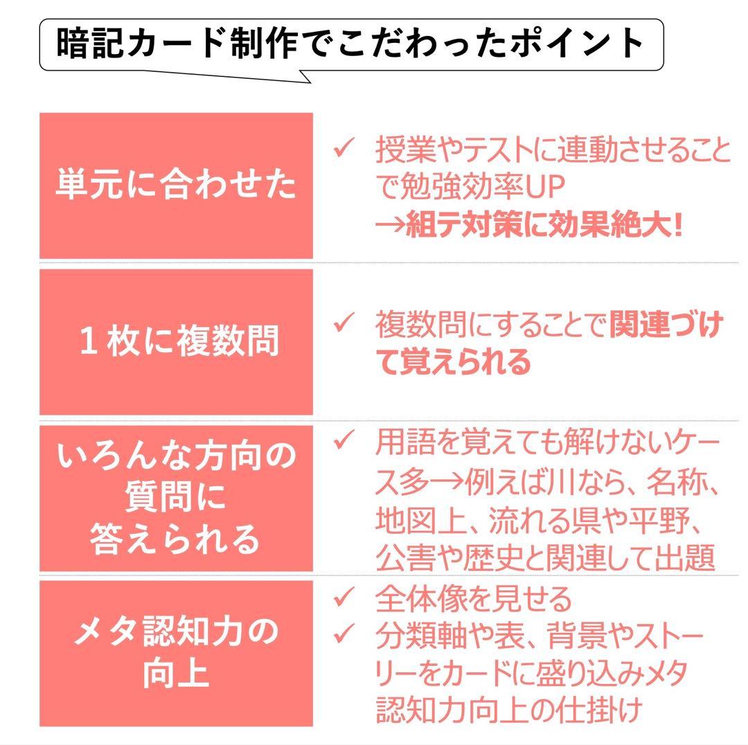 中学受験 暗記カード【5年上 社会・理科11-14回】予習シリーズ 組み分け対策