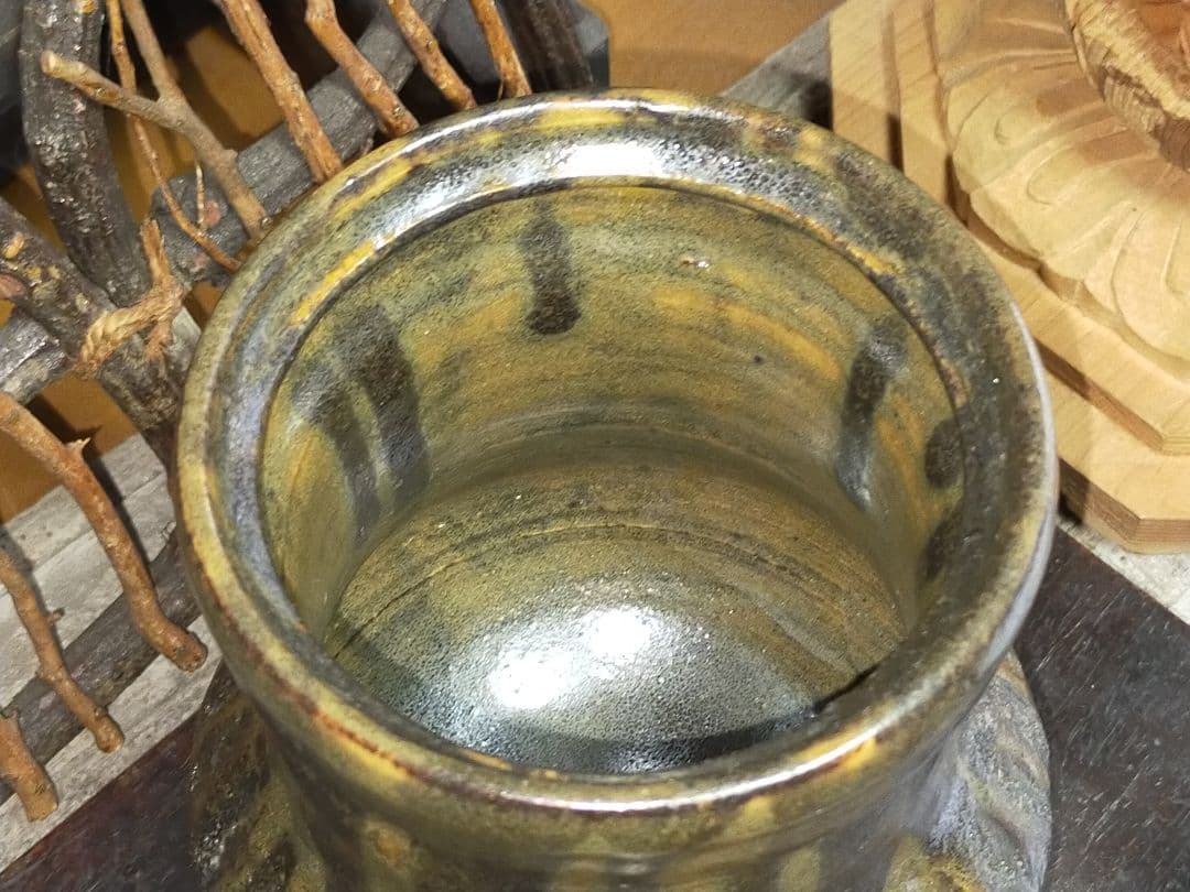 ♥水指　林 景正　古瀬戸　水指　共箱　極上品　黄瀬戸