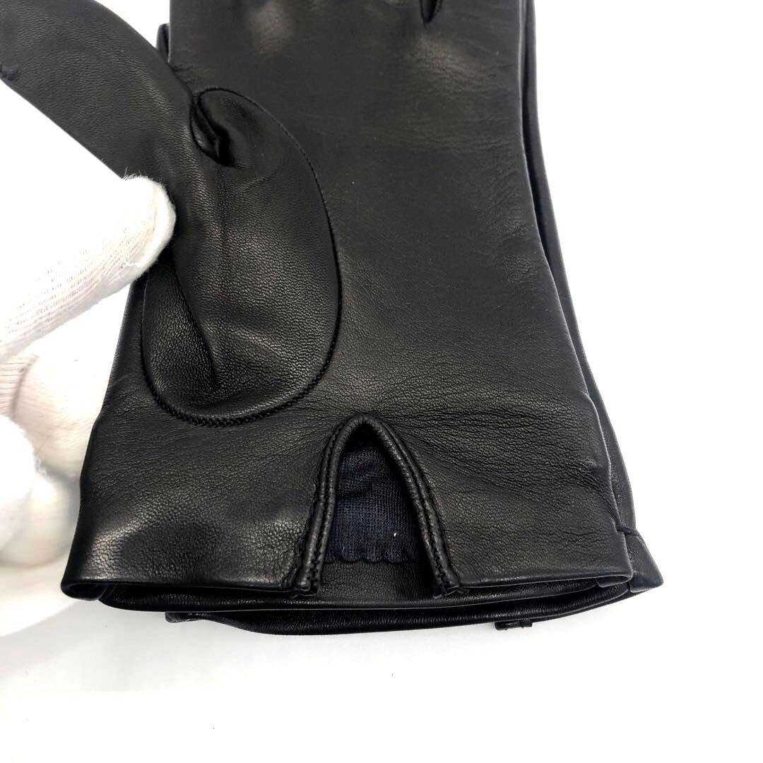 未使用✨ブルガリ レザー　手袋 ブラック