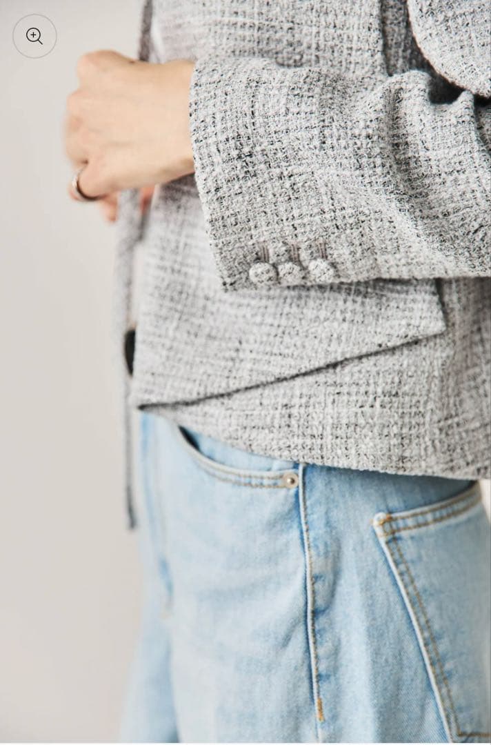 新品未使用⭐︎CONNSE ソフトツイードジャケット（GRAY）