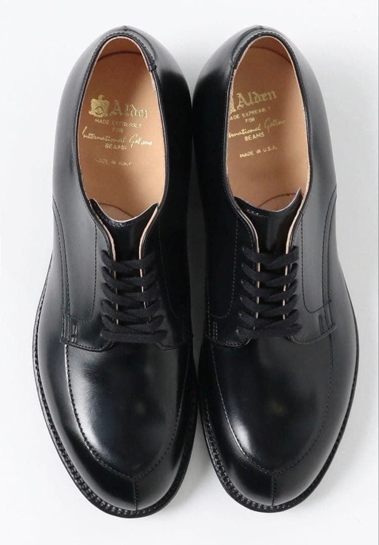 Alden オールデン Vチップ ブラックカーフ US7D BEAMS
