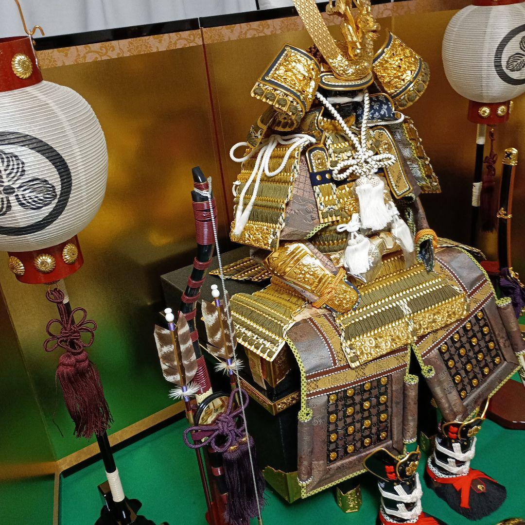 五月人形三段飾り鎧兜　平安光義　　引き渡し大歓迎