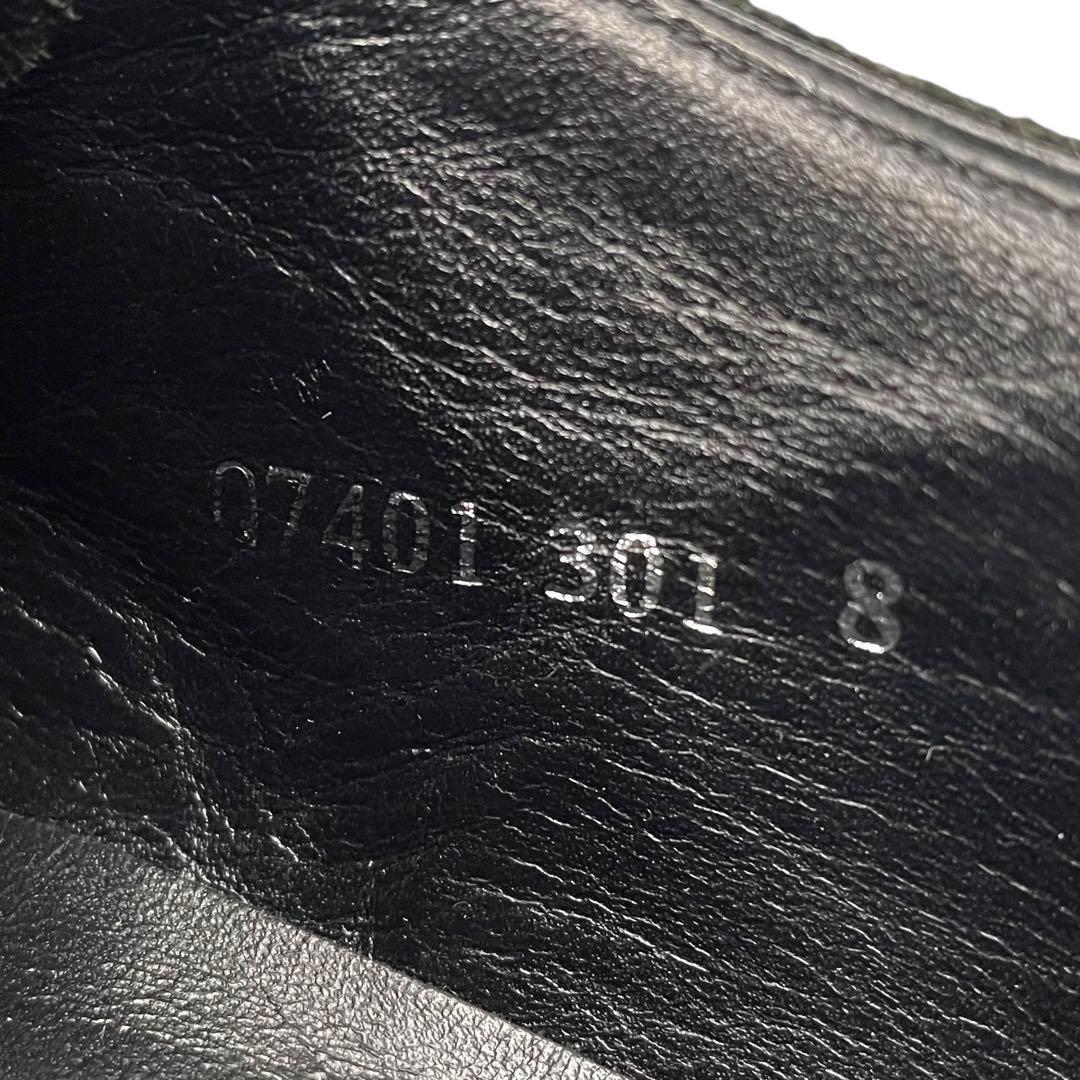 《超美品》ヤマチョウメイド 三陽山長 ダブルモンク 本革 レザー ブラック 8