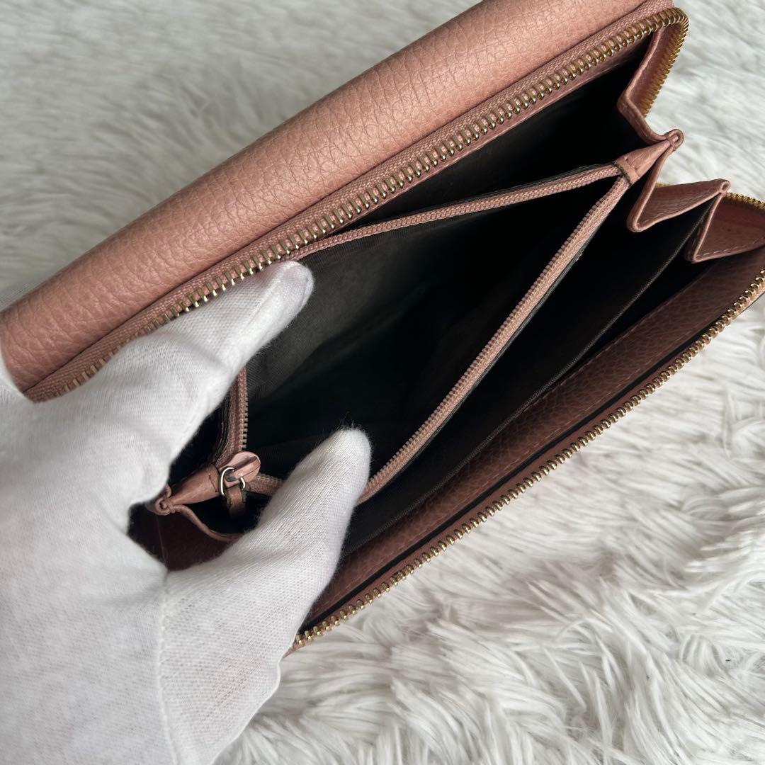 箱付き✨ GUCCI 長財布 コンチネンタルウォレット レザー ピンクベージュ