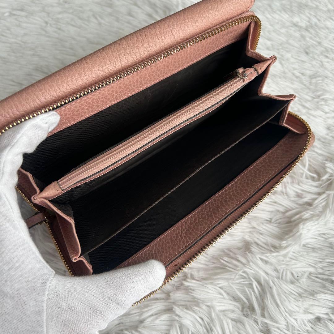 箱付き✨ GUCCI 長財布 コンチネンタルウォレット レザー ピンクベージュ