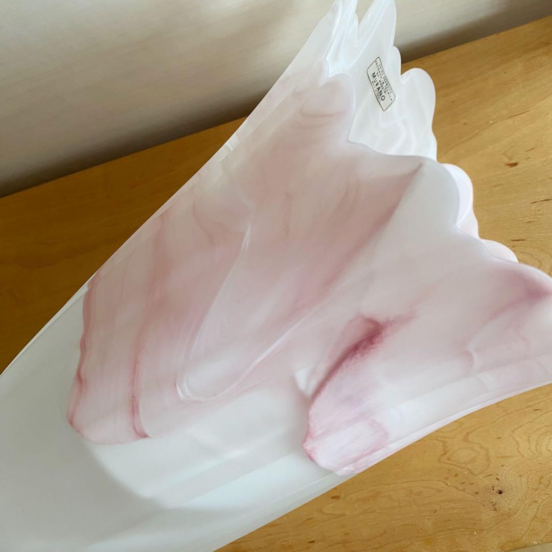 MURANO ムラーノ マーブル フリルフラワーベース 花瓶 ヴェネチアングラス