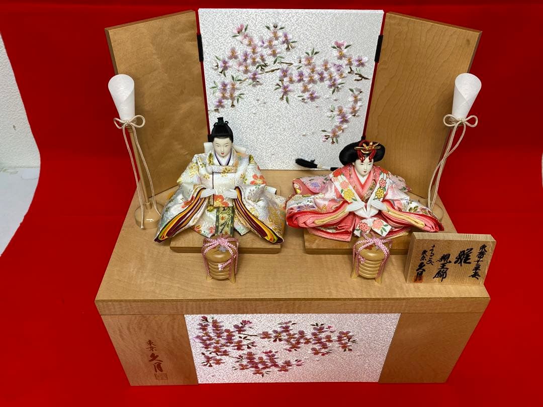 東京久月　雛人形　親王飾り収納セット・サイズ間口約４０×奥行約２５×高さ約３８㎝