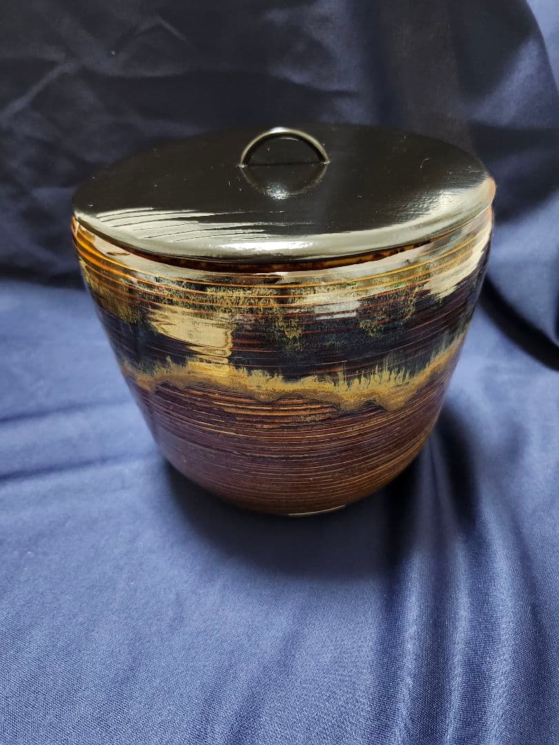 高取焼 14代　亀井味楽 高取水指 裏千家　鵬雲斎 花押　水指　茶道