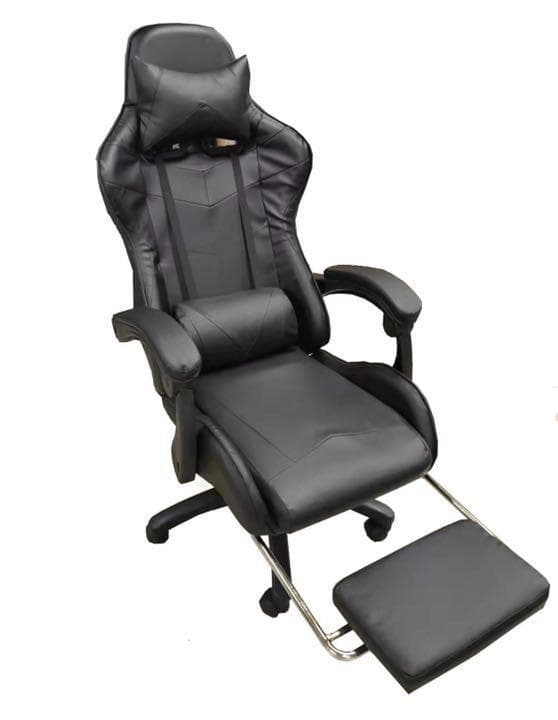 レーシングチェア 椅子 ゲーミング リクライニング クッション 黒