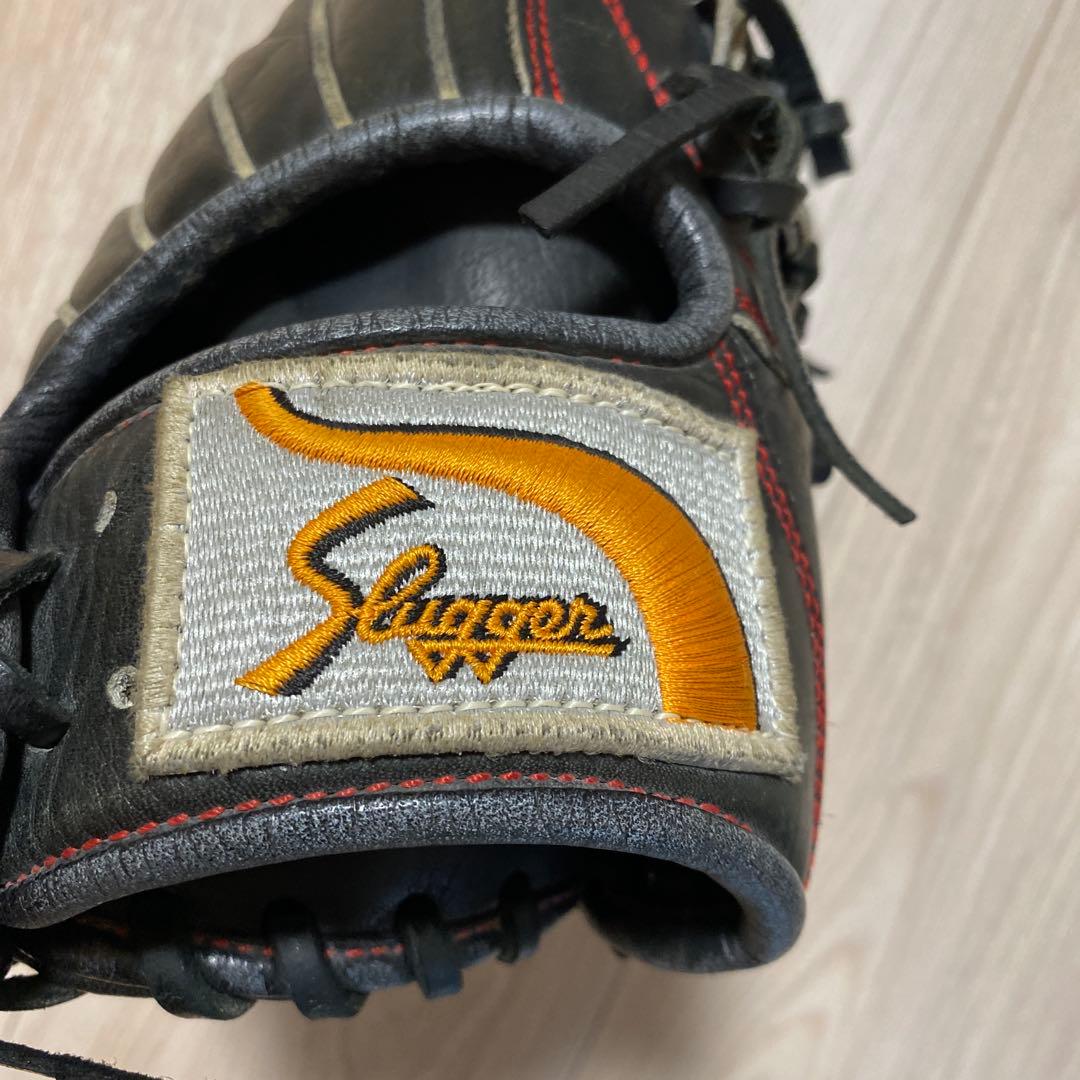 スラッガー 少年軟式グローブ 黒　湯揉み済み