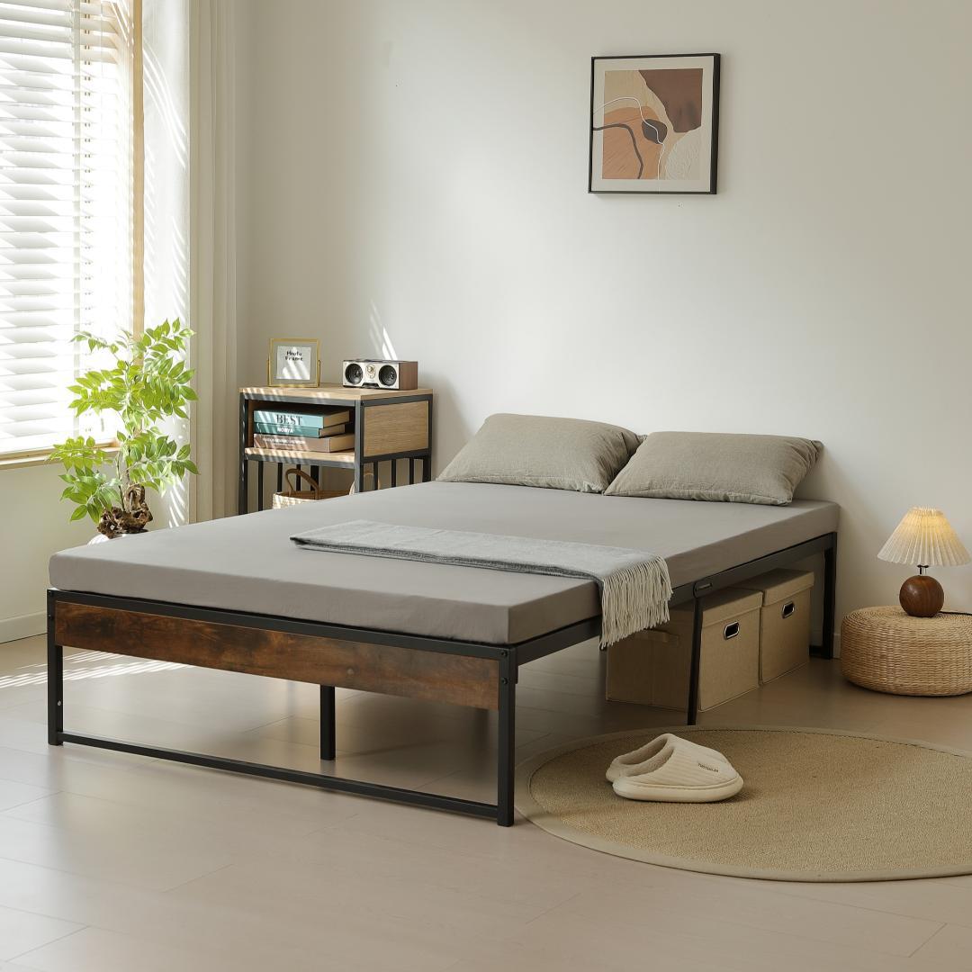 超人気！【セミダブル SD】ベッドフレーム パイプベッド セミダブル Black