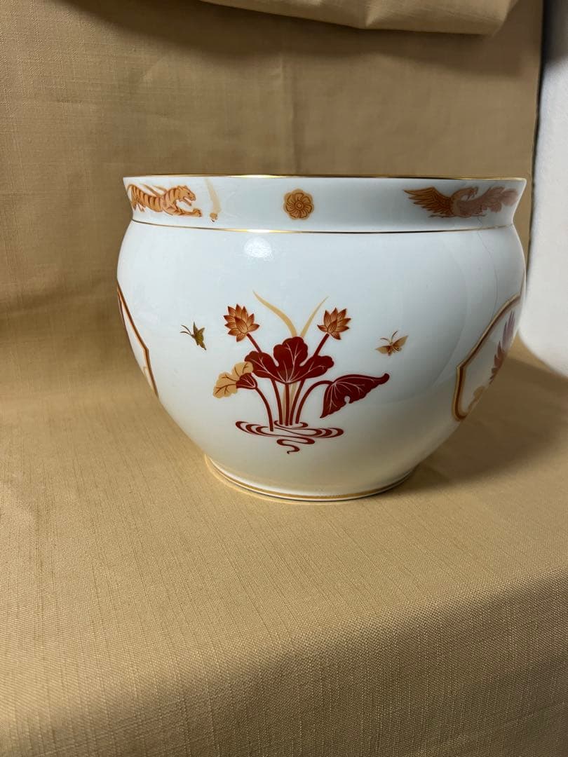 大倉陶園　朱雀 限定版　フランクリン　高級磁器　花瓶