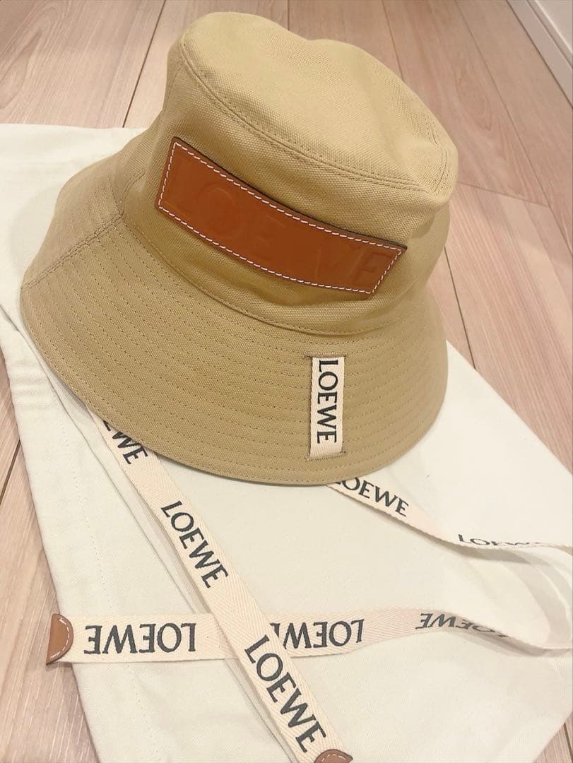 【美品】ロエベ パウラズイビザ キャンバス バケットハット フィッシャーマン/