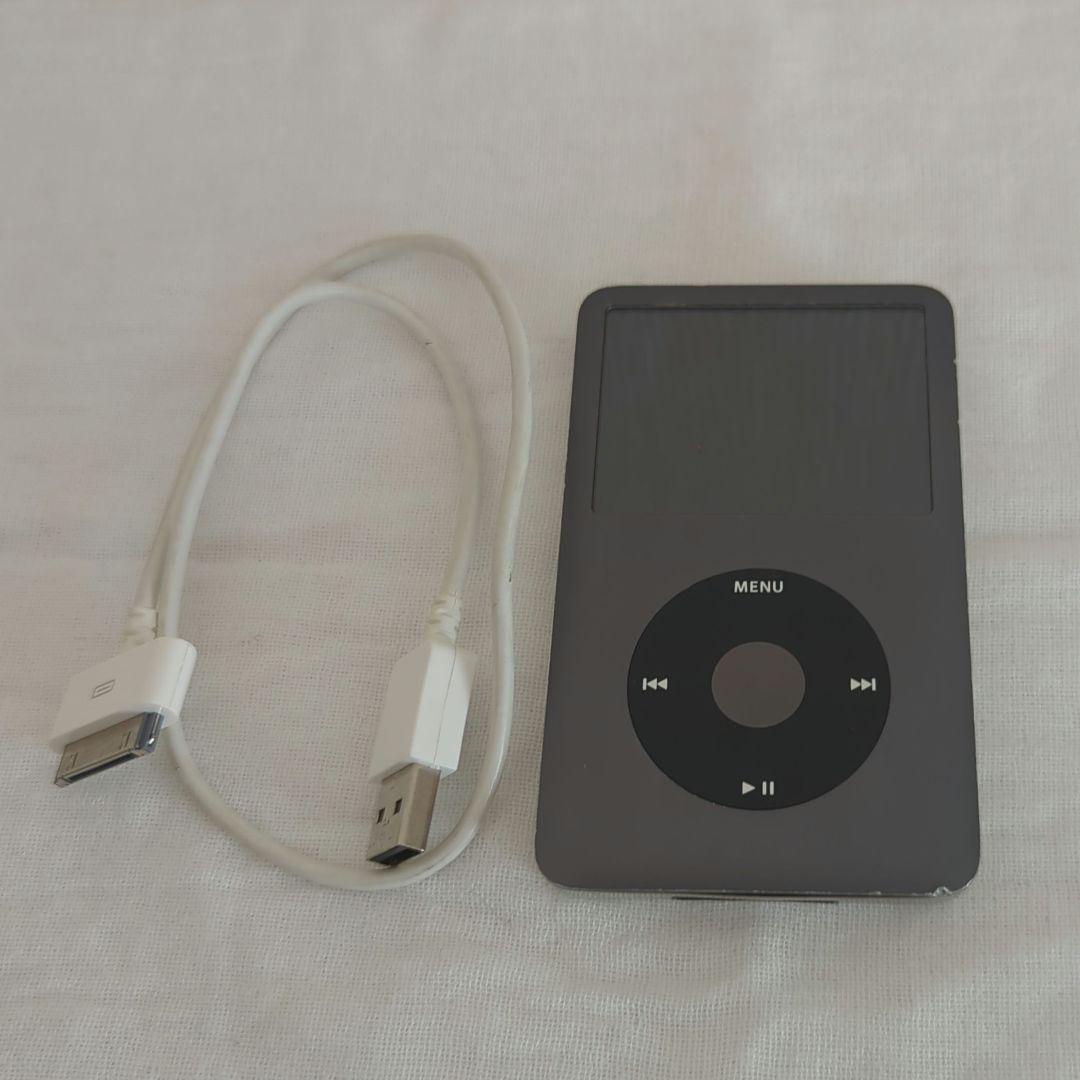 【ジャンク品】iPod classic 160GB ブラックUSBケーブル付き
