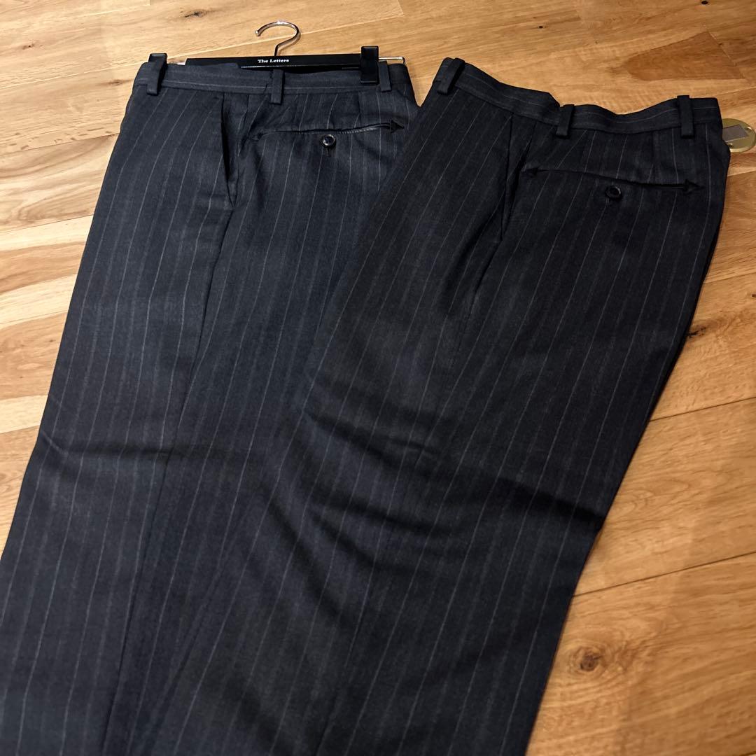 The letter ストライプ スーツセットアップ 2パンツ Sサイズ