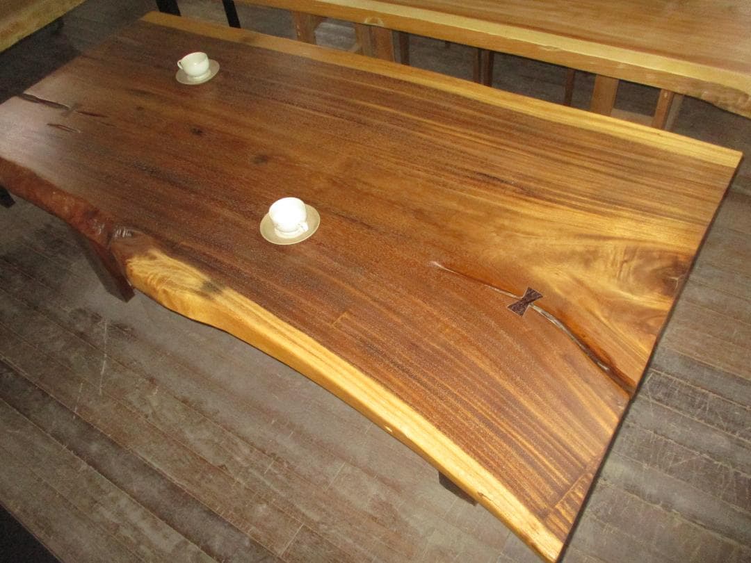 J-0026■　モンキーポッド　テーブル　ローテーブル　ダイニング　座卓　一枚板