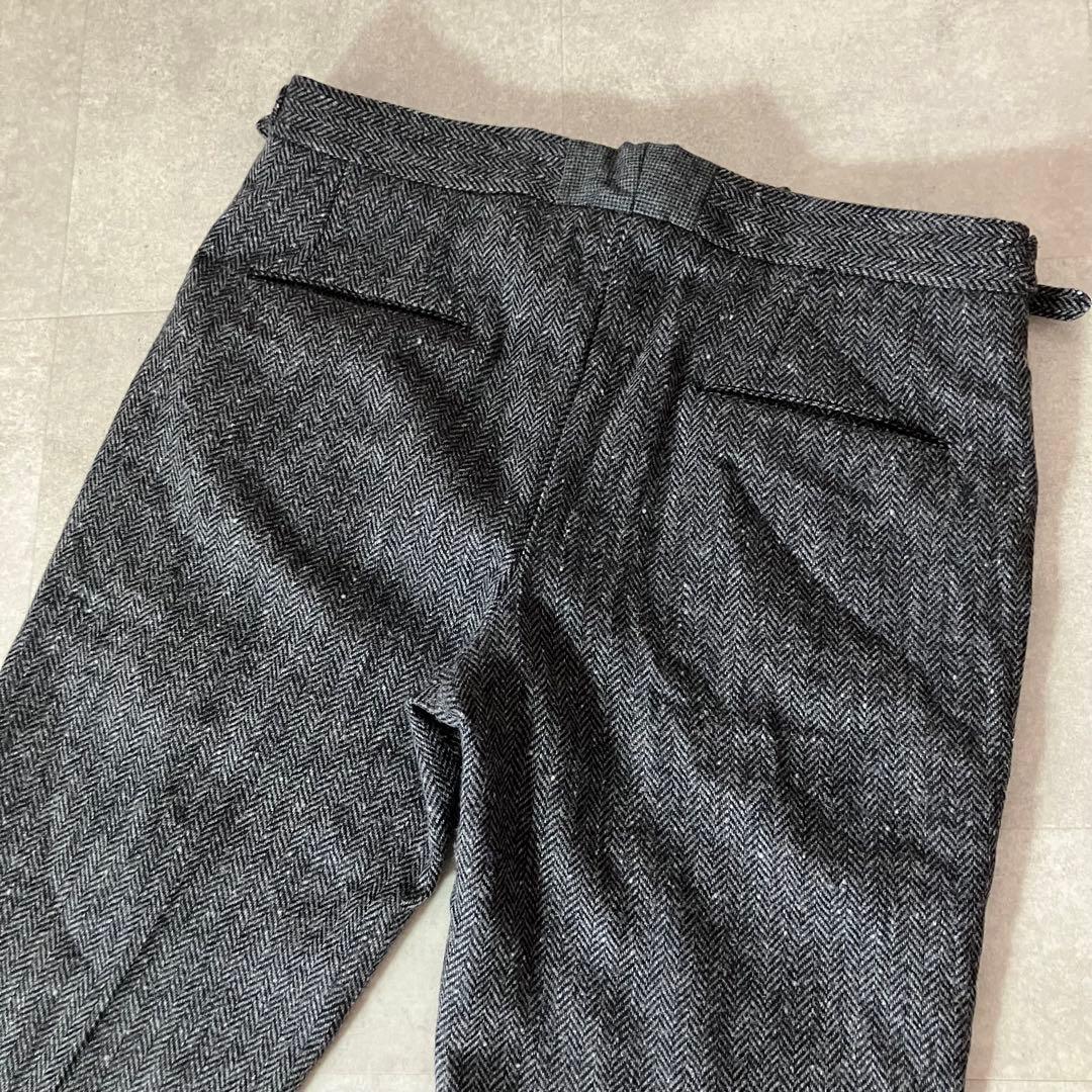 TAGLIATORE P-BRENT ヘリンボーン ウール スラックス/48