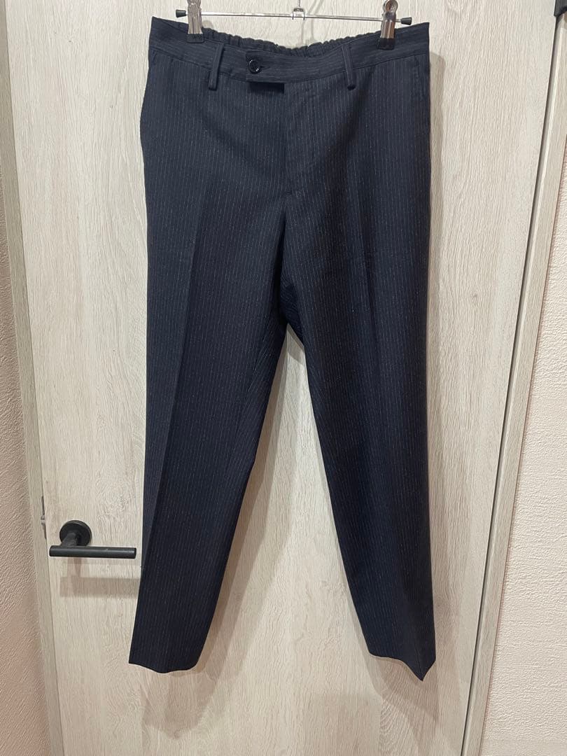 LARDINI ストライプ セットアップスーツ ネイビー サイズXS