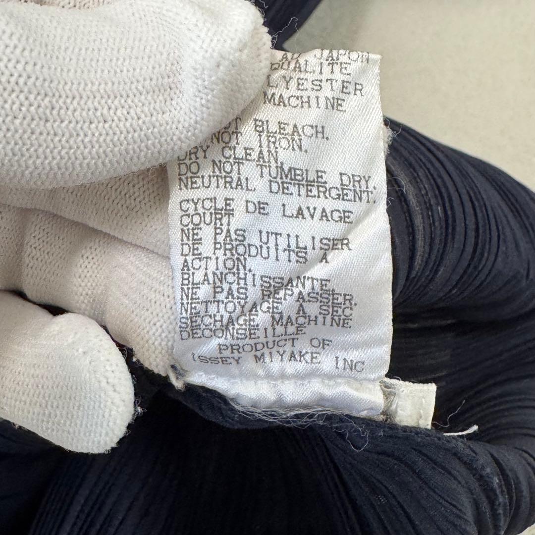 美品✨PLEATS PLEASE プリーツ　ネイビー　XLサイズ 長袖　トップス